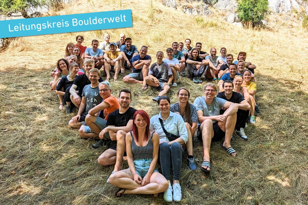 Leitungskreis mit allen Führungskräften der Boulderwelten